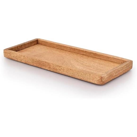 Mango Wood Serving Platter Set of 3 Appetizer Snack Fruit Dessert Party Tray - Picture 6 of 7